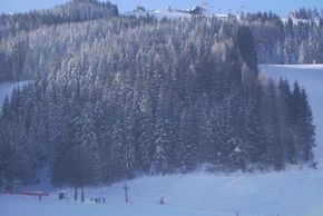 Blick direkt auf die Piste