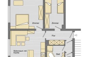 Grundriss der Wohnung