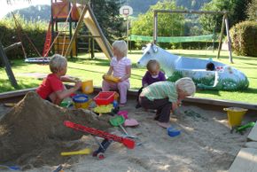 Sandkiste am Kinderspielplatz
