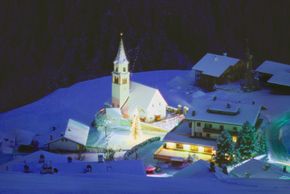 Unser Dorf in einer kalten Winternacht