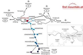 Anfahrt zum First Mountain Hotel Ötztal
