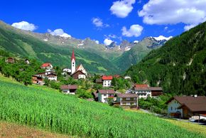 Unser Dorf Kauns am Eingang des Kaunertales