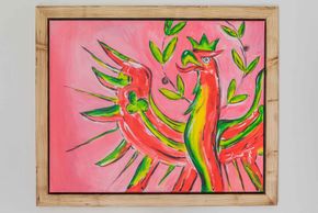 Jedes Bild im Haus ist von der Chefin Melanie persönlich gemalt