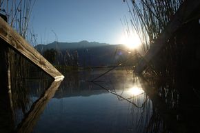 Sonnenaufgang an unserem privaten See