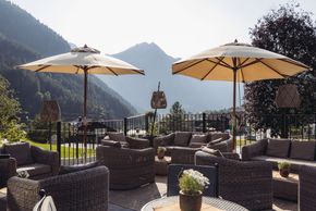 Terrasse & Gastgarte im Genusshotel Vermala