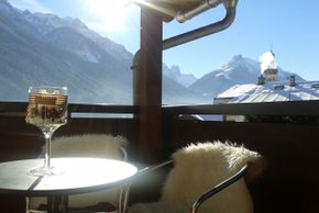 Panorama Balkon Wintersonne