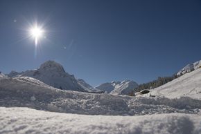 Das Bürstegg ist direkt an der Schlosskopf-Skipiste