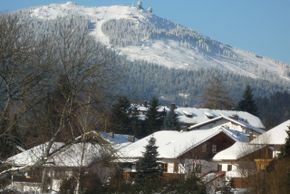 Blick vom Balkon zum Arber