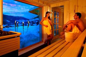 Sauna mit Dolomitenblick