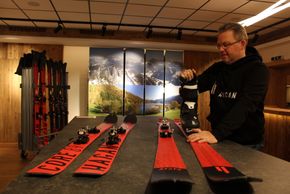 Einstellen der Tourenski