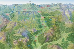 Panoramakarte Arlberg Sommer