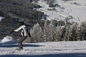 Snowboarden am Weissensee