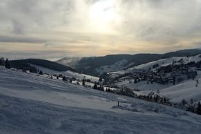 Todtnauberg mit untergehender Sonne