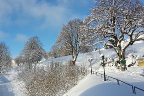 Blick zum Horn von der Panorama Lodge Sonnenalm