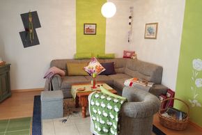 WOHNZIMMER Erker- Terrasse