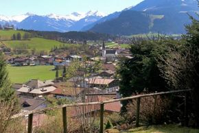 Ausblick von der Terrasse Wohnung Hahnenkamm