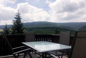 Terasse eines 2-Raum-Apartments der Pension Teuber