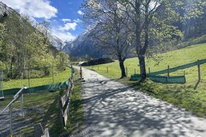 Ein Fußweg in der Nähe des Gästehauses