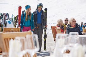 Steffisalp Sonnenterrasse direkt an der Piste