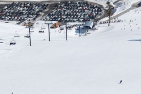 Modern lifts take you up the mountain.