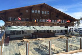 Bavarian après-ski in California: Yodler at the Main Lodge serves brats, schnitzel and beer.