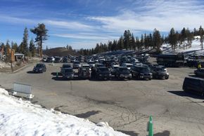 The parking spots at Mammoth Mountain are free - as long as you don’t necessarily have to be first in line.
