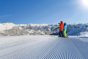 Fantastic slope conditions guarantee a successful day's skiing.
