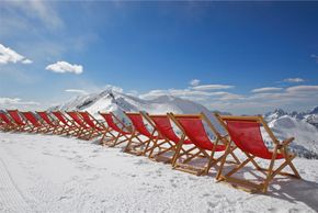 Deck chairs invite you to linger and enjoy.