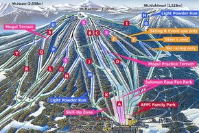 Trail map for Appi Kogen