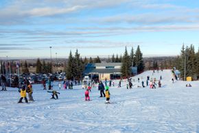 Three magic carpets service the beginners' area.