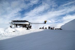 View of the top station of the Coronet Express Chair.