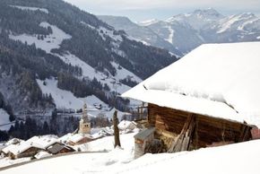 The baroque church of Hauteluce is the center of the village.
