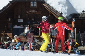Rustic huts provide for the physical well-being.