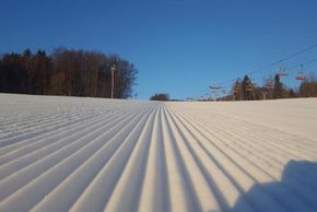 The slopes are regularly groomed.
