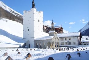 View to the center of Saas-Grund