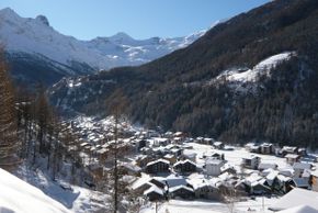 View of the village of Saas-Fee