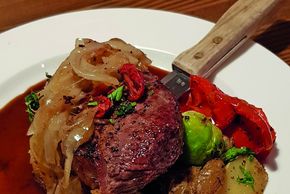 Bison Steak at Jasper Brewing Co.