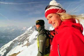 Arrived at the summit, one enjoys the view of the Isar valley.