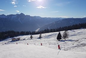Meckis Dolomiten Panorama Stubn is located on the Faschingalm slope.