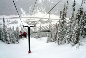 Busy Gully run underneath the lift.