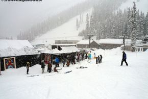Stop for a snack right on the slope.