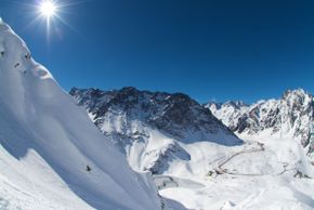 Snow and sunshine is what you get when skiing at Portillo,