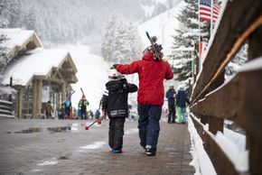 The ski area is also very popular with families.