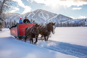 Horse-drawn sleigh rides are also offered in Sun Valley.