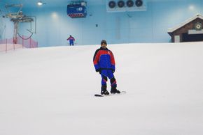 The skiing hall features runs for different skill levels.