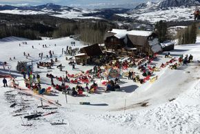 The Gorrono Ranch serves true American classics. It is located next to the Misty Maiden trail under the Village Express.