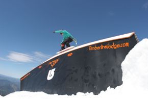 Timberline Lodge features 5 terrain parks.