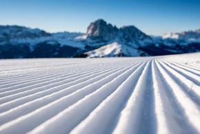 Perfect groomed slopes in Val Gardena
