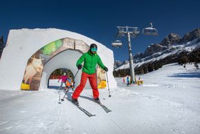 Im Snowpark ist auch für Familien etwas geboten.