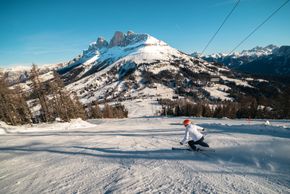 Skifahren zwischen Rosengarten und Latemar